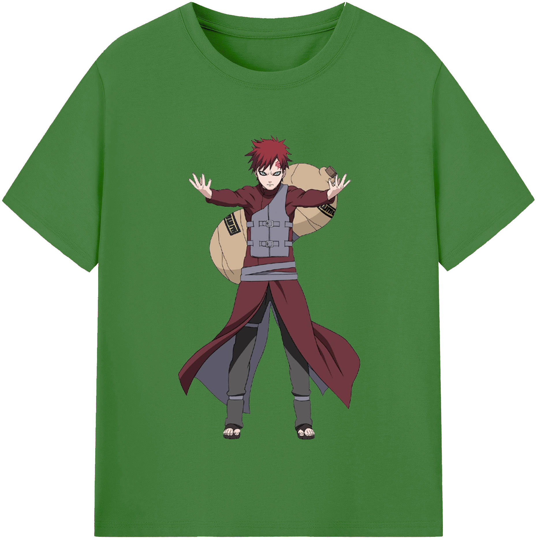（画像用） NARUTO -ナルト- ガアラ Gaara レディースカジュアルプリントTシャツ（綿100％）